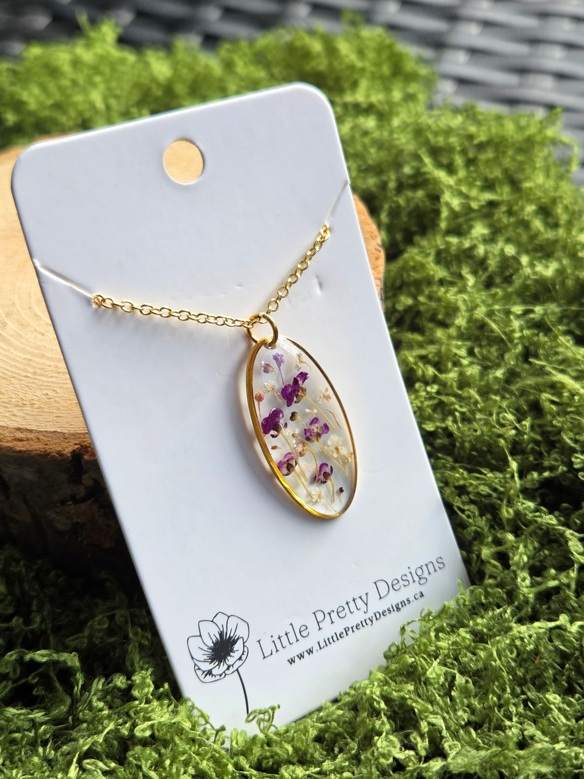 Pressed Flower Necklace