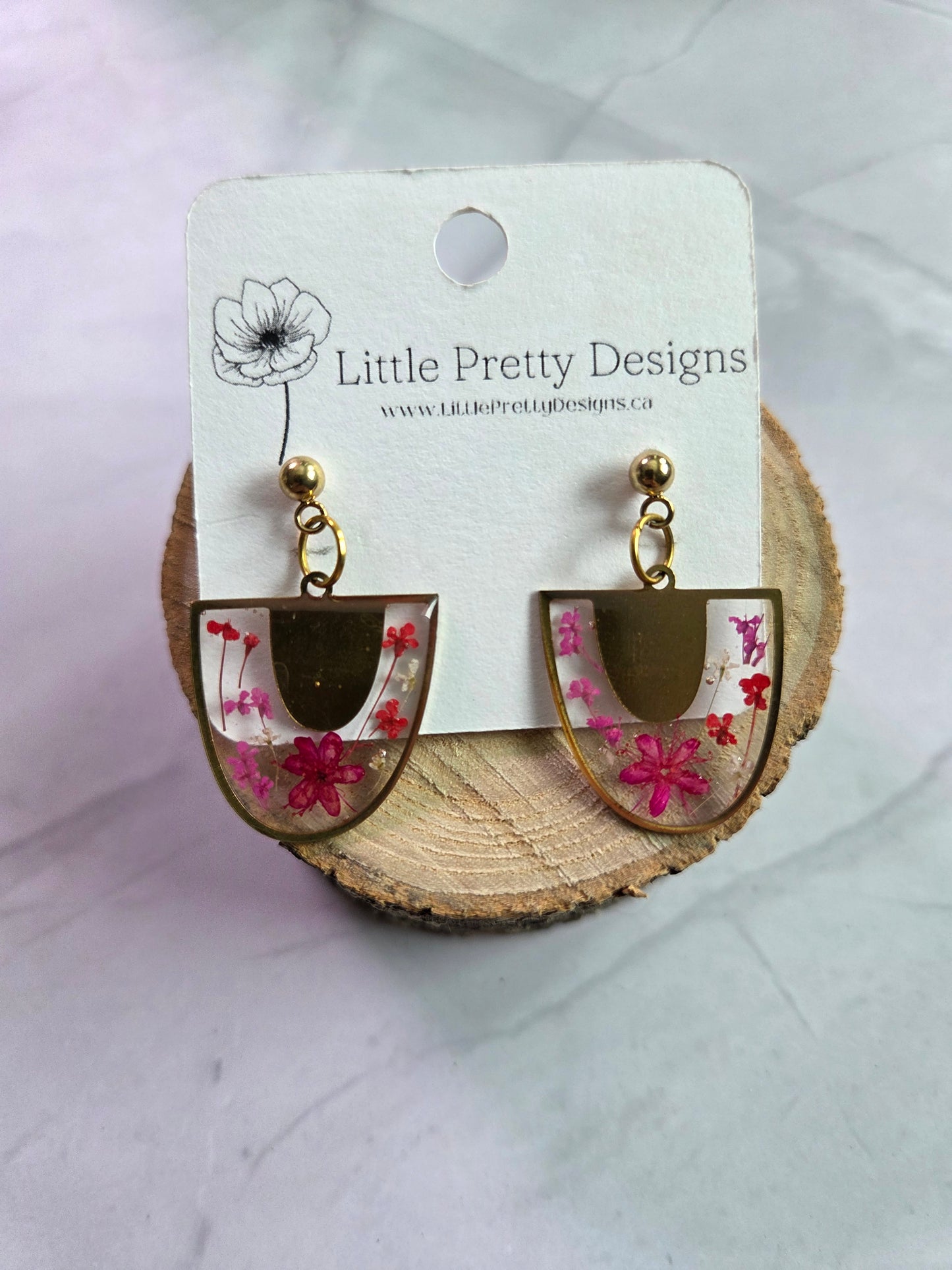 Pressed Flower Earrings