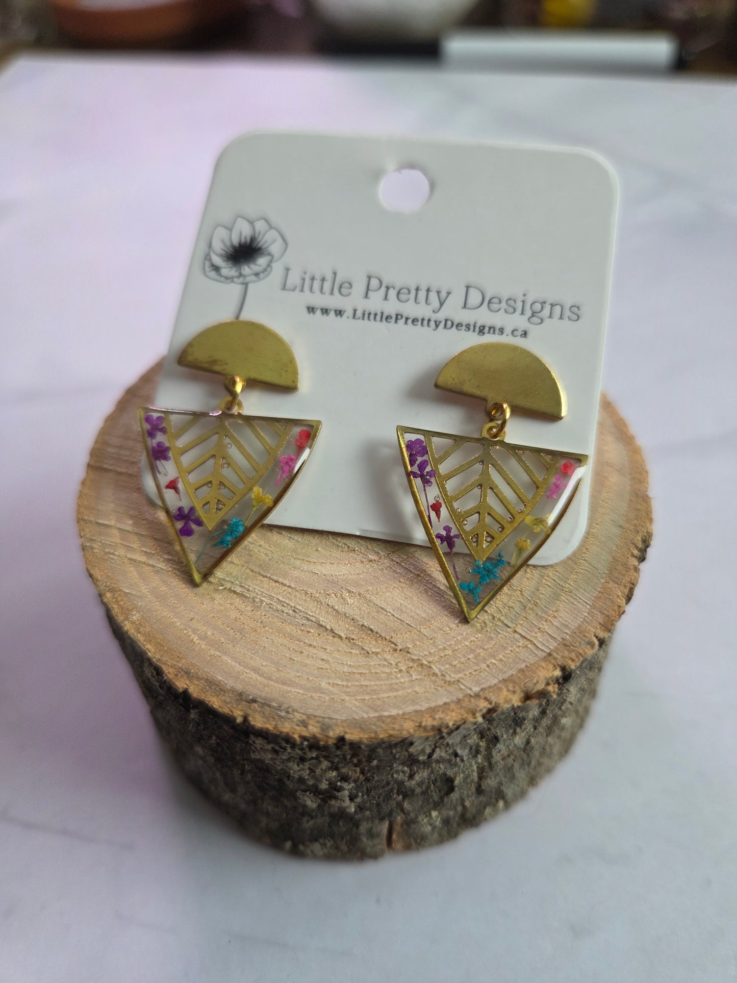 Pressed Flower Earrings