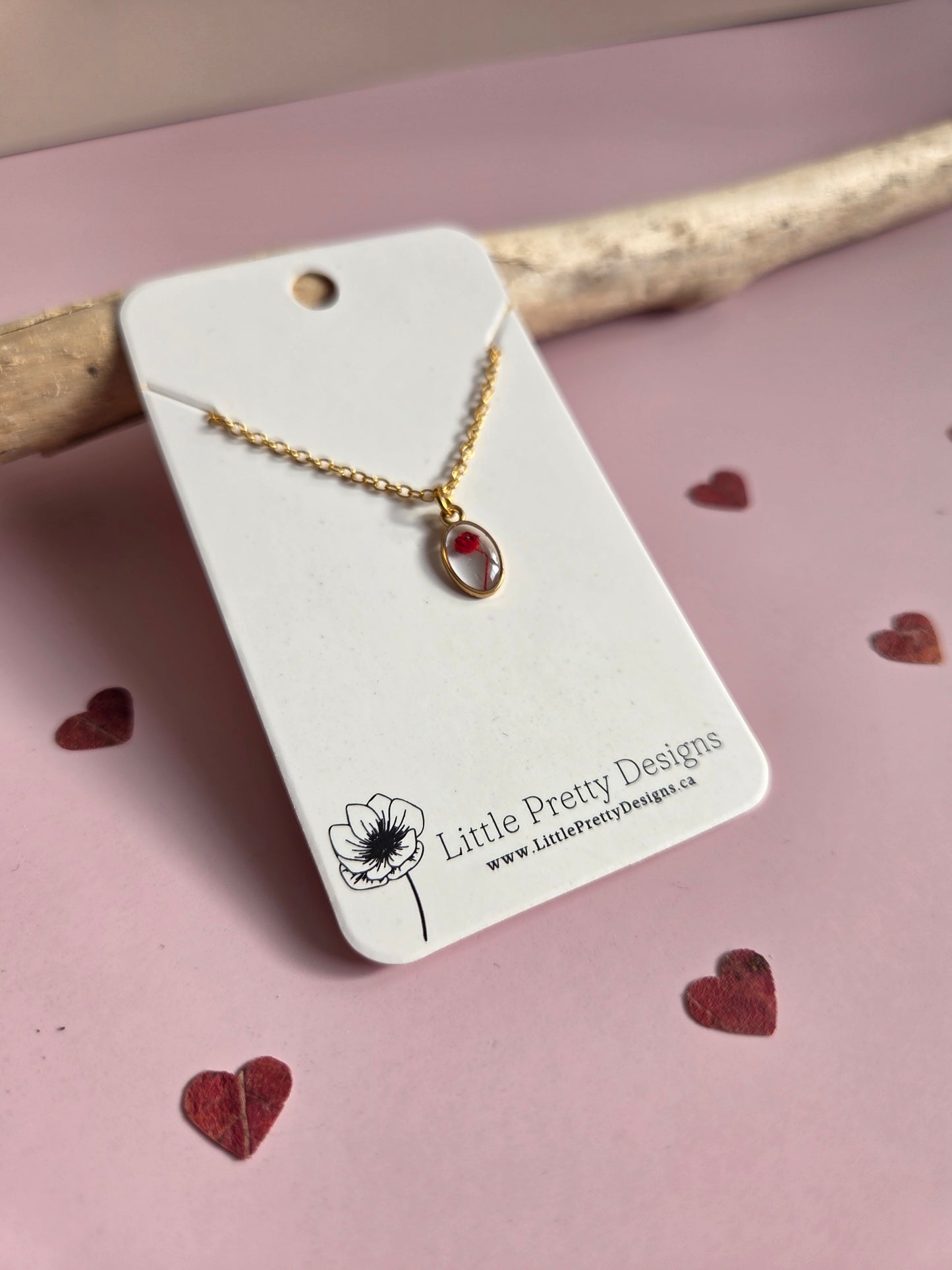 Pressed Flower Necklace