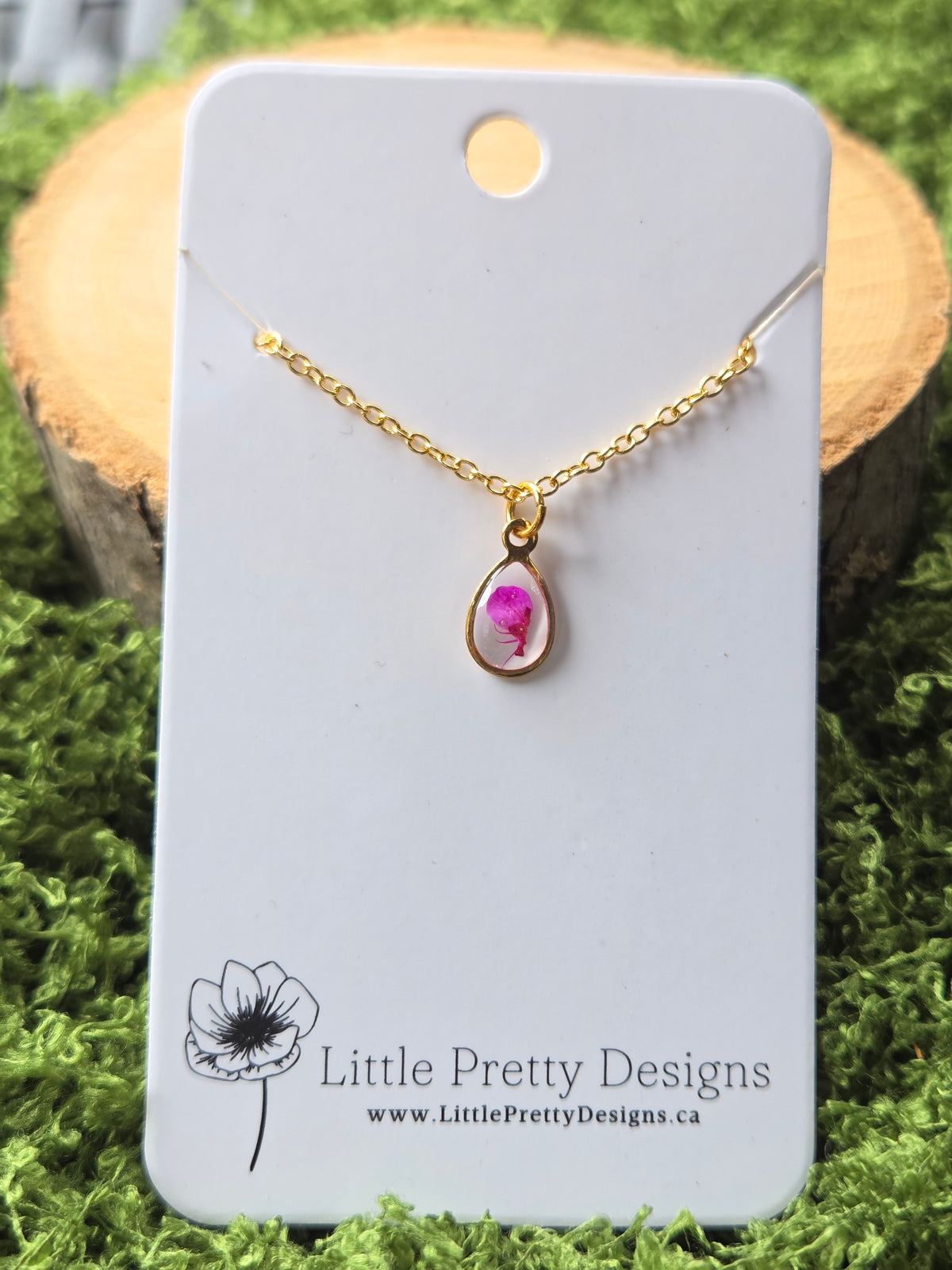 Pressed Flower Necklace