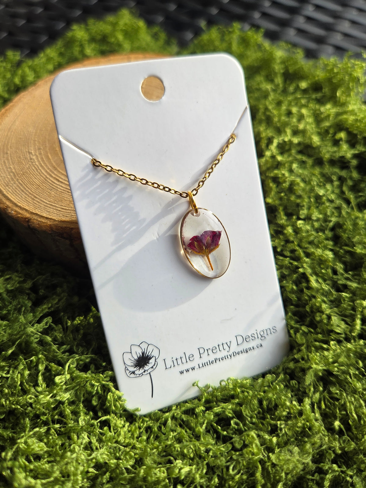 Pressed Flower Necklace