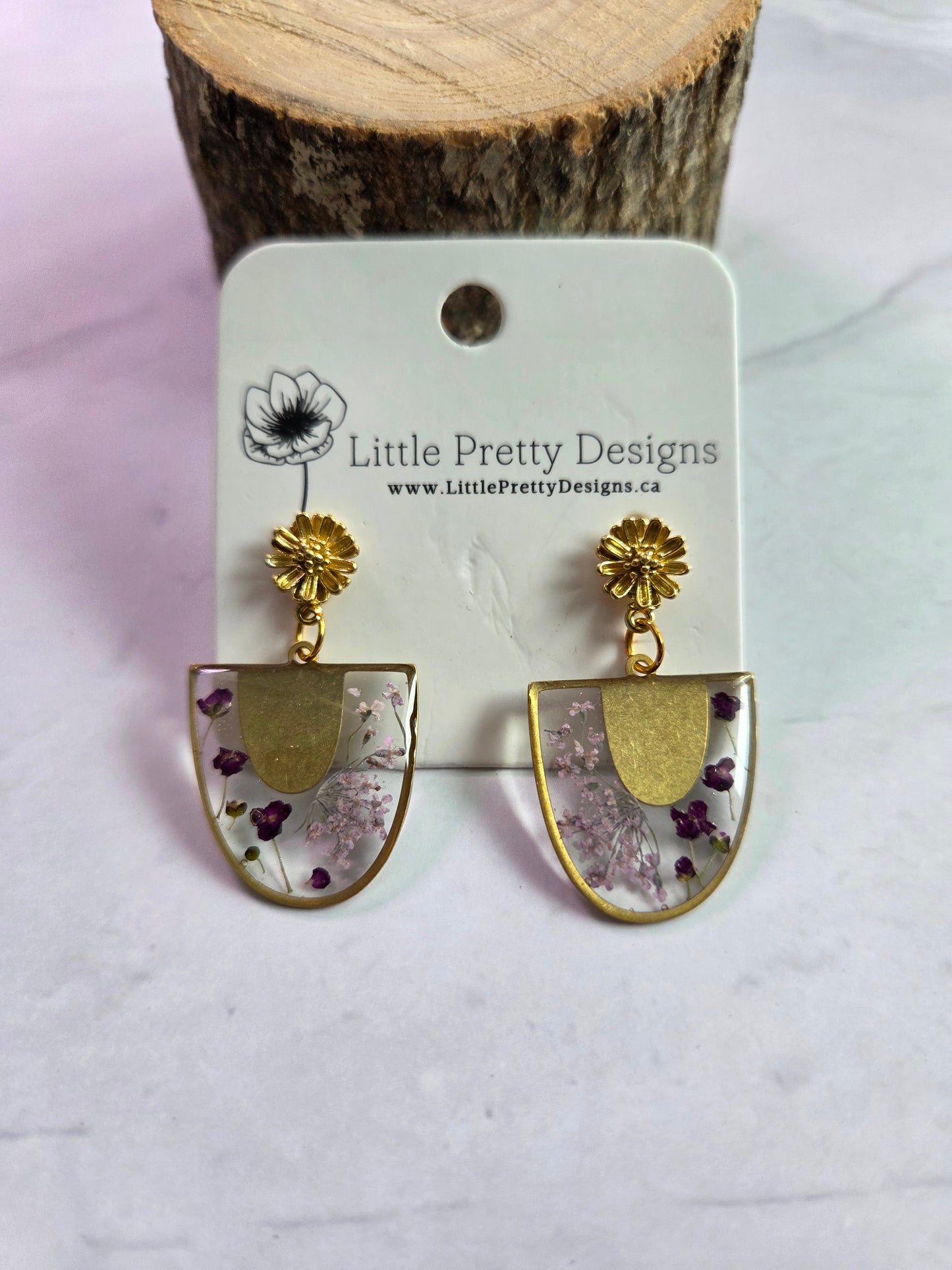 Pressed Flower Earrings