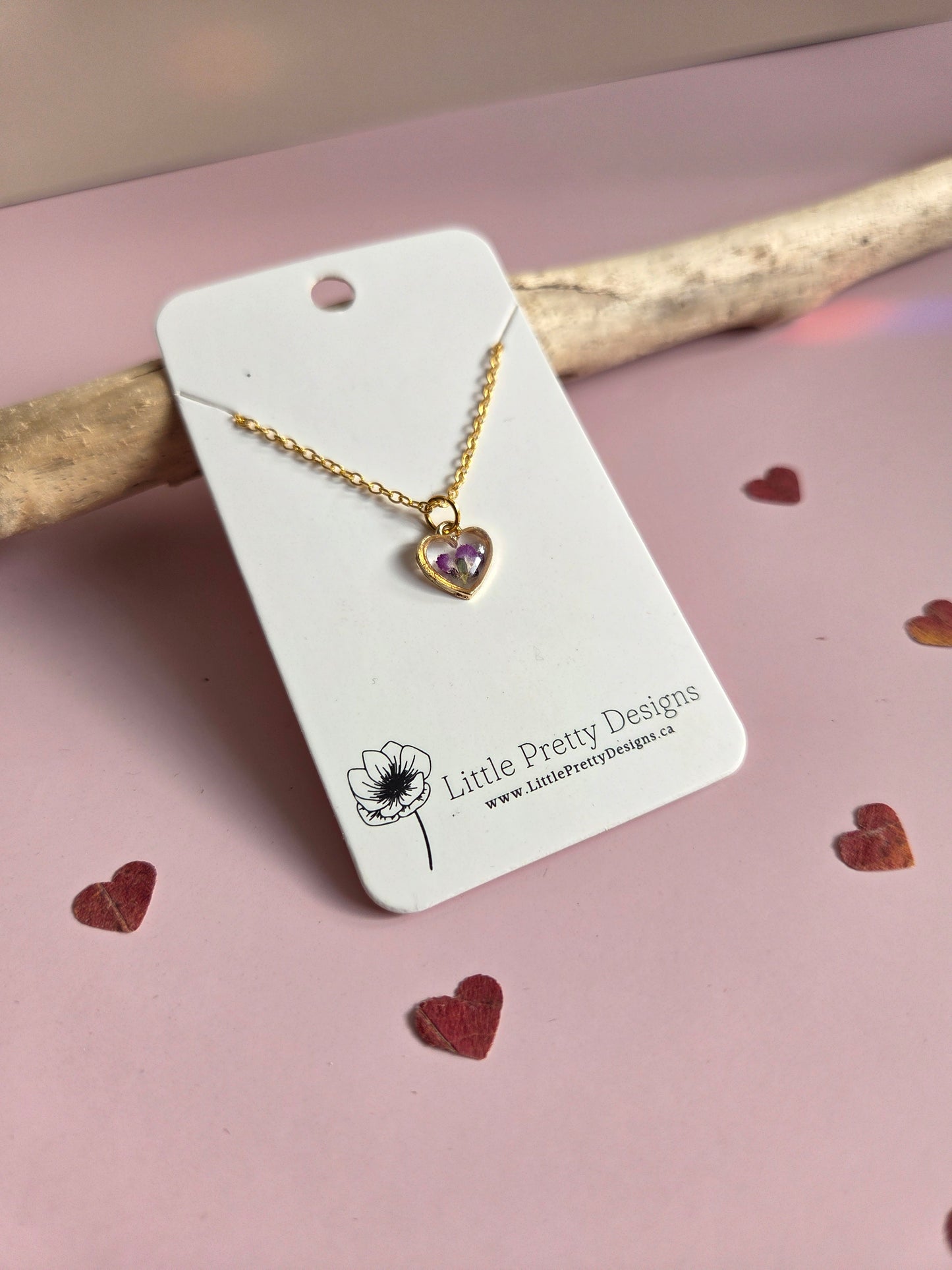 Pressed Flower Necklace