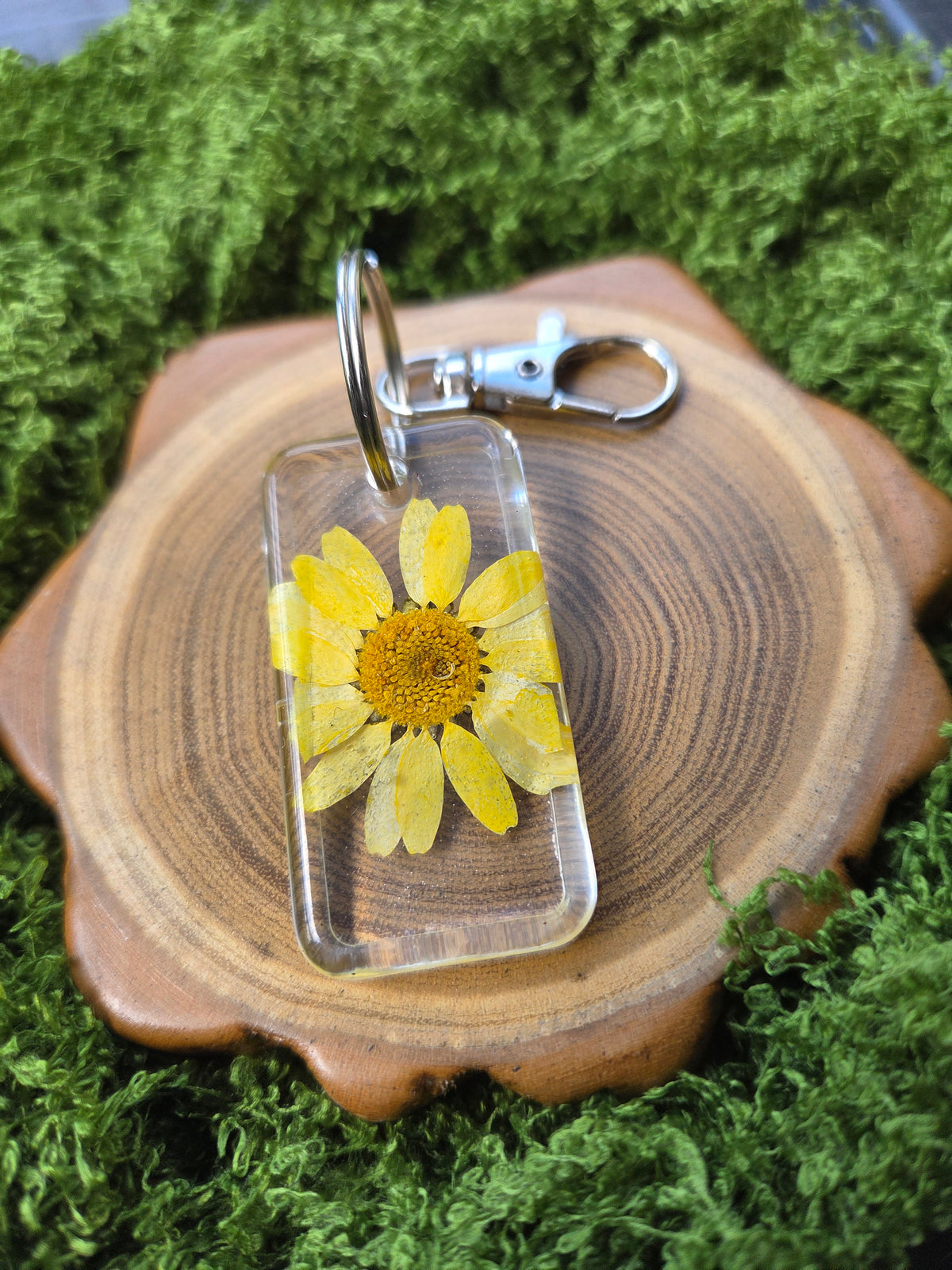 Yellow Daisy Keychain