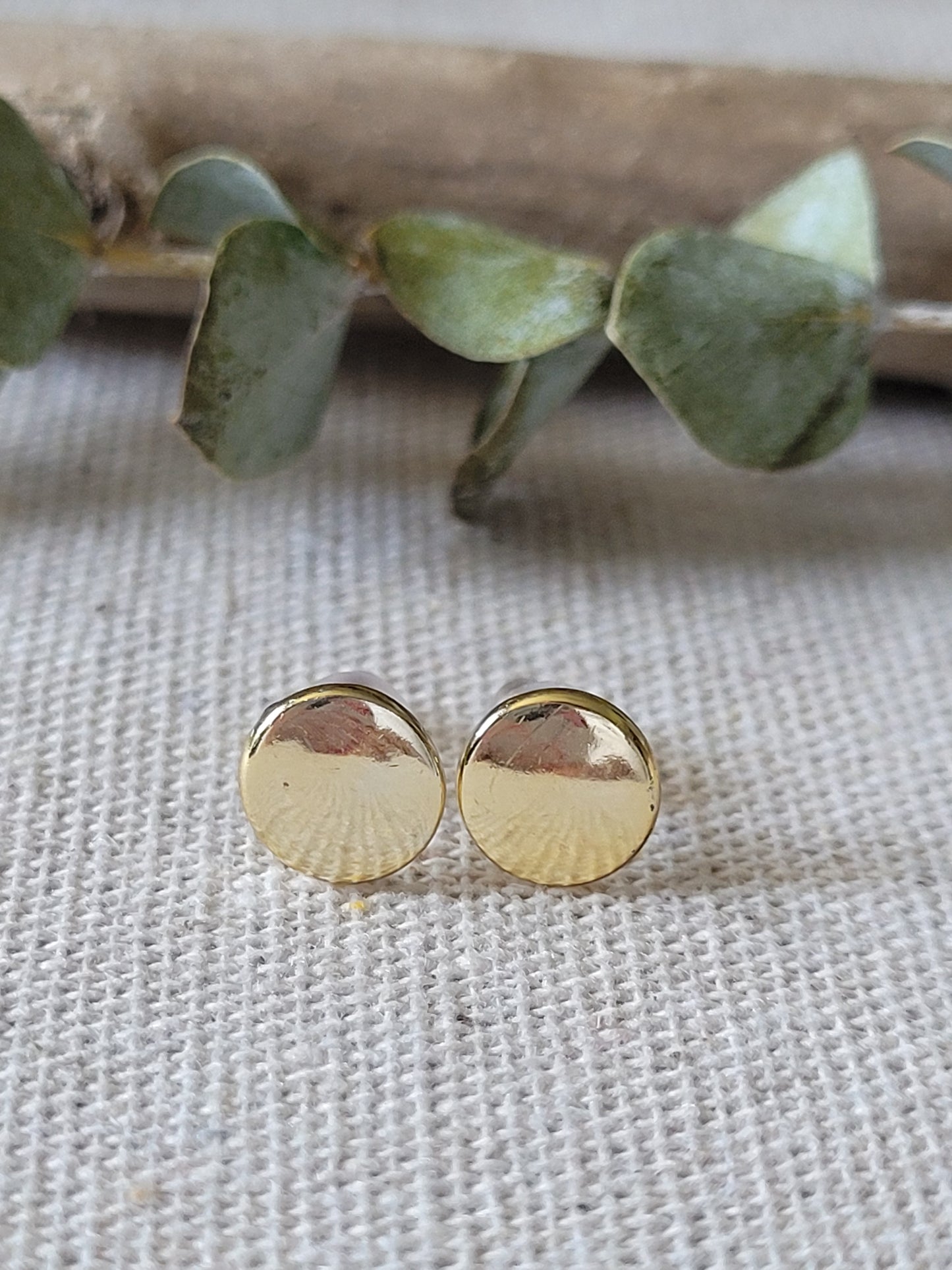 Gold Plated Round Brass Studs