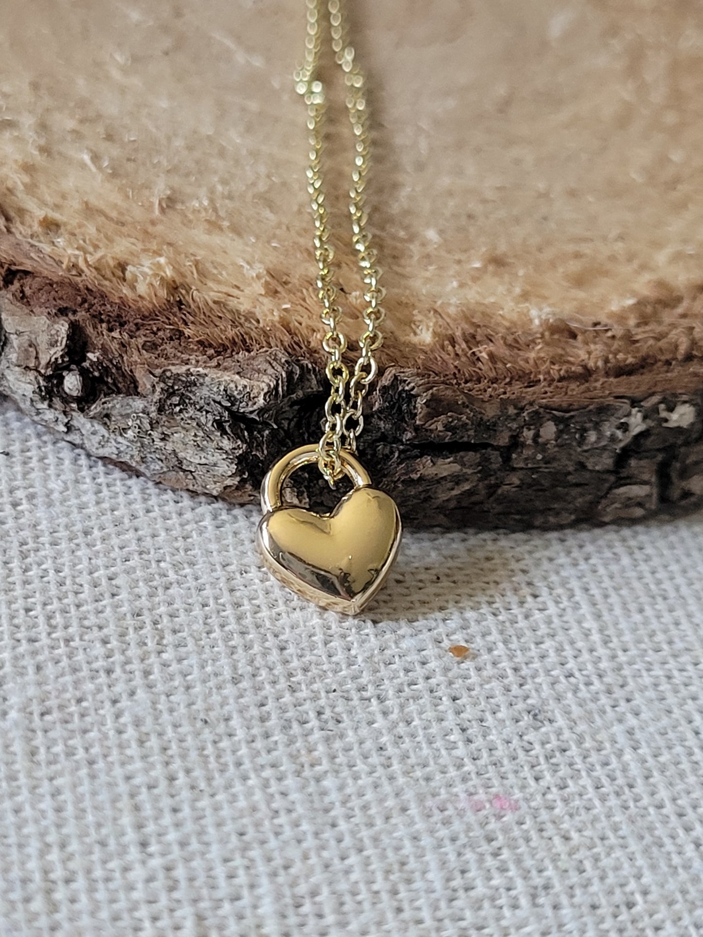 Dainty Gold Plated Love Locket Necklace