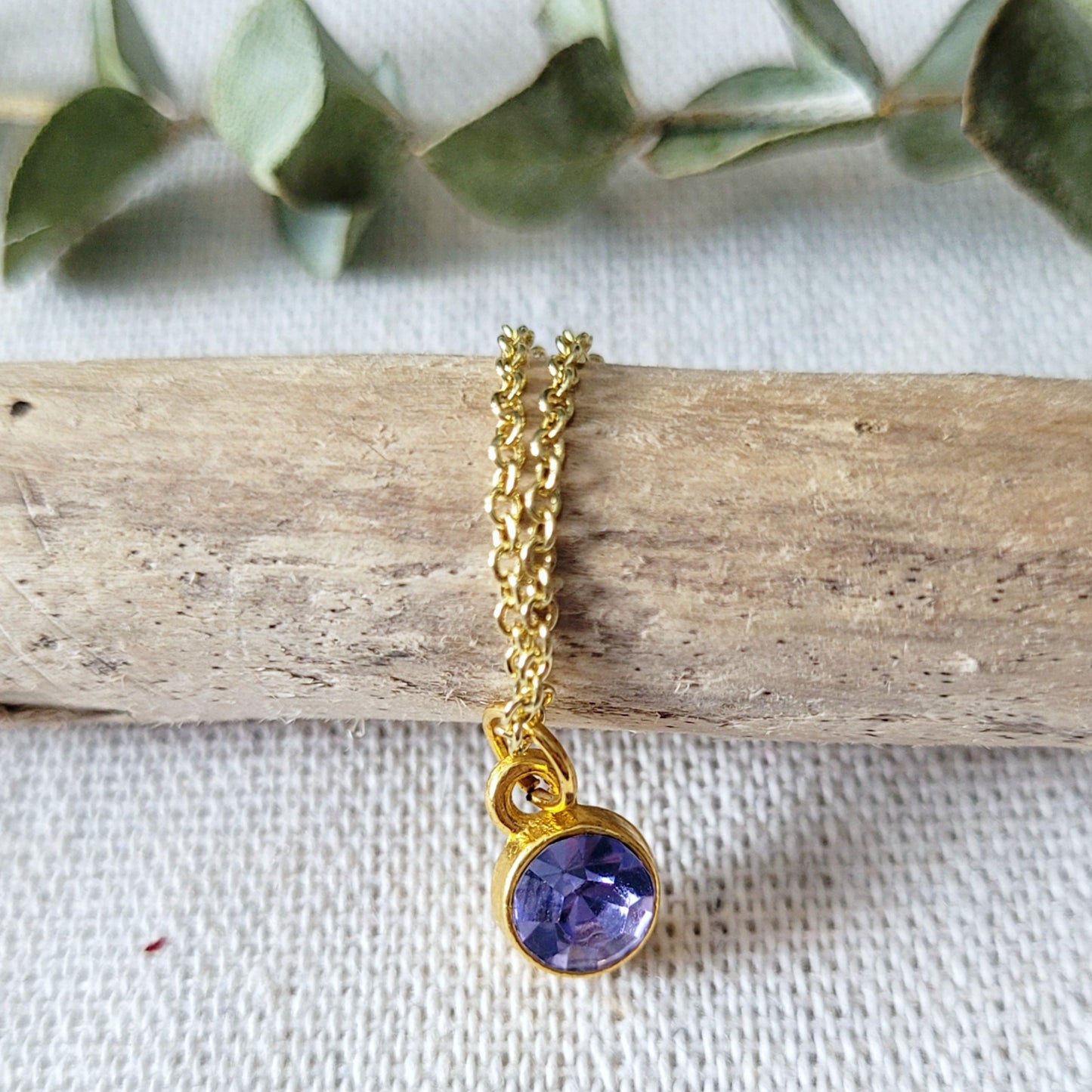 Dainty Tanzanite Charm Necklace
