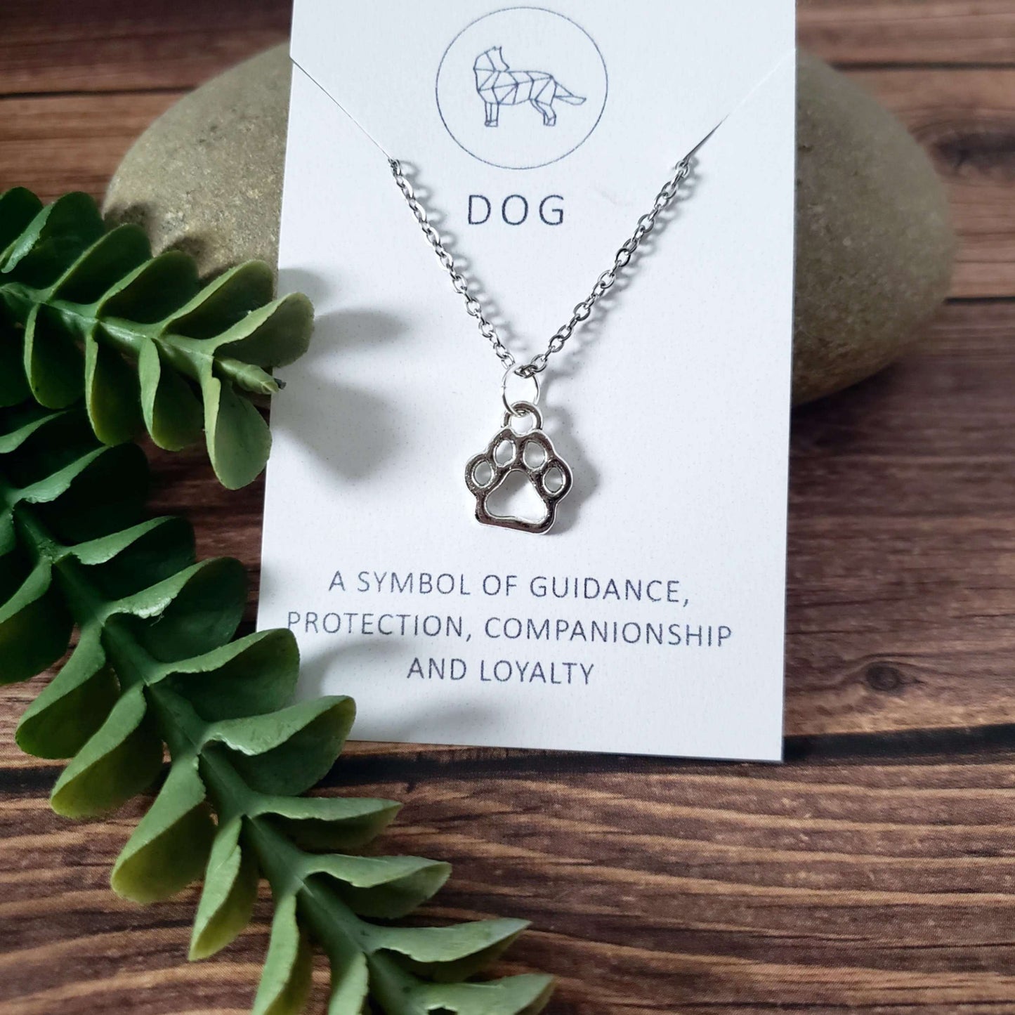 Dog Spirit Animal Silver Charm Necklace:Necklace:LittlePrettyDesigns
