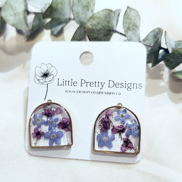 Arch Floral Stud Earrings