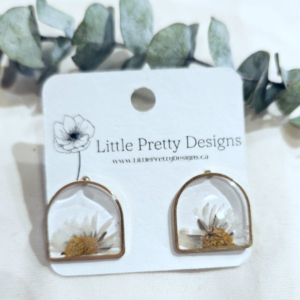 Arch Floral Stud Earrings