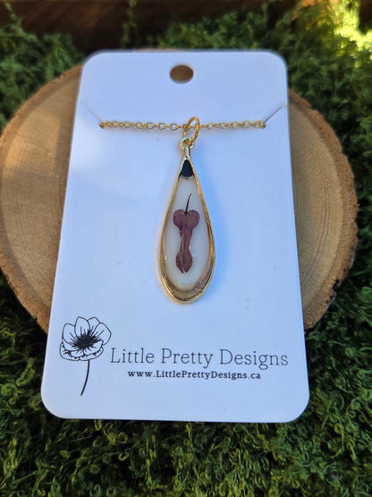 Teardrop Flower Necklace