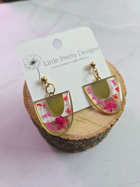 Pressed Flower Earrings