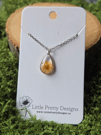 Pressed Flower Necklace