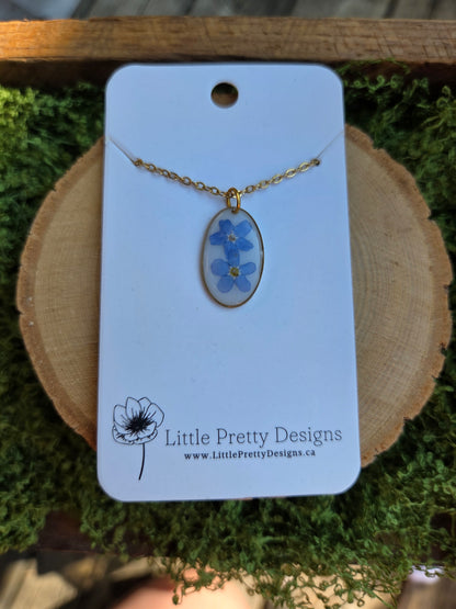 Pressed Flower Necklace
