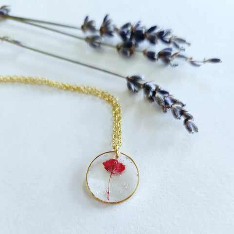 Dainty Round Floral Necklace