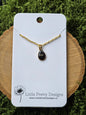 Dainty lavender bud necklace