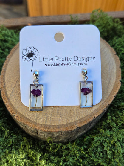 Pressed Flower Earrings