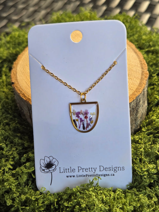 Pressed Flower Necklace