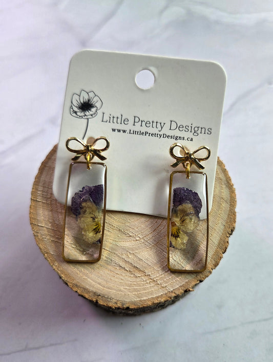 Pressed Flower Earrings