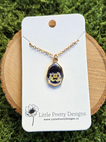 Pressed Flower Necklace