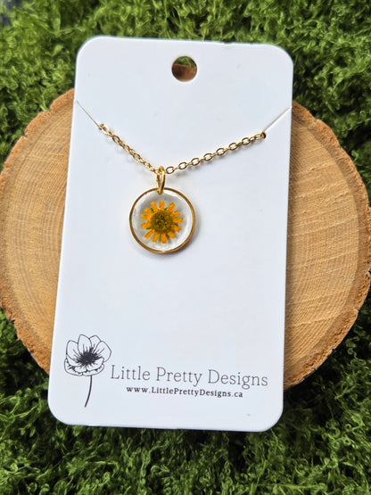Pressed Flower Necklace