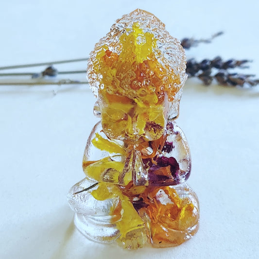 Yellow Floral Tiny Buddha