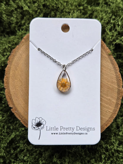 Pressed Flower Necklace