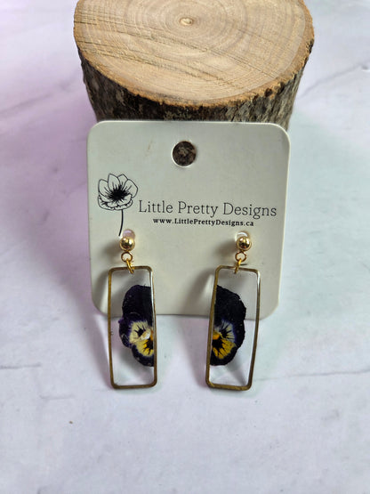 Pressed Flower Earrings