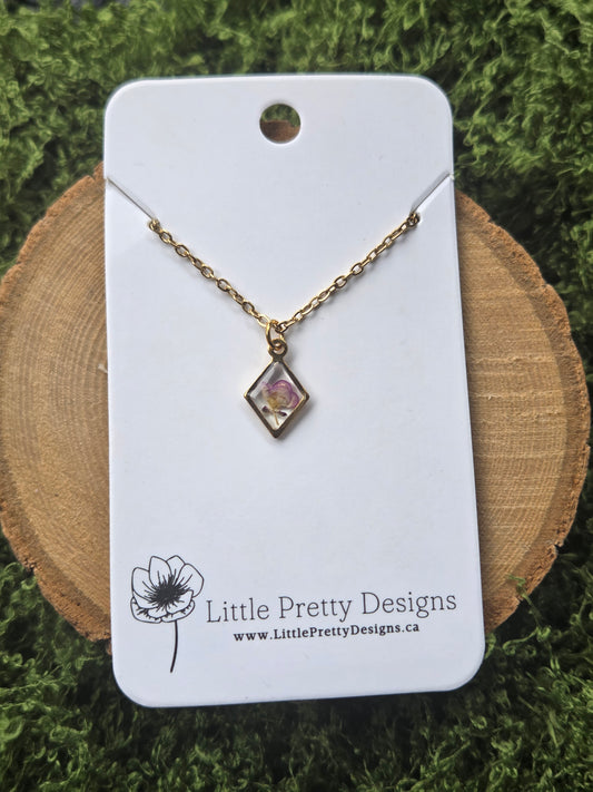 Pressed Flower Necklace