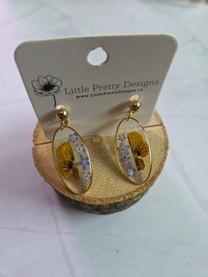 Pressed Flower Earrings