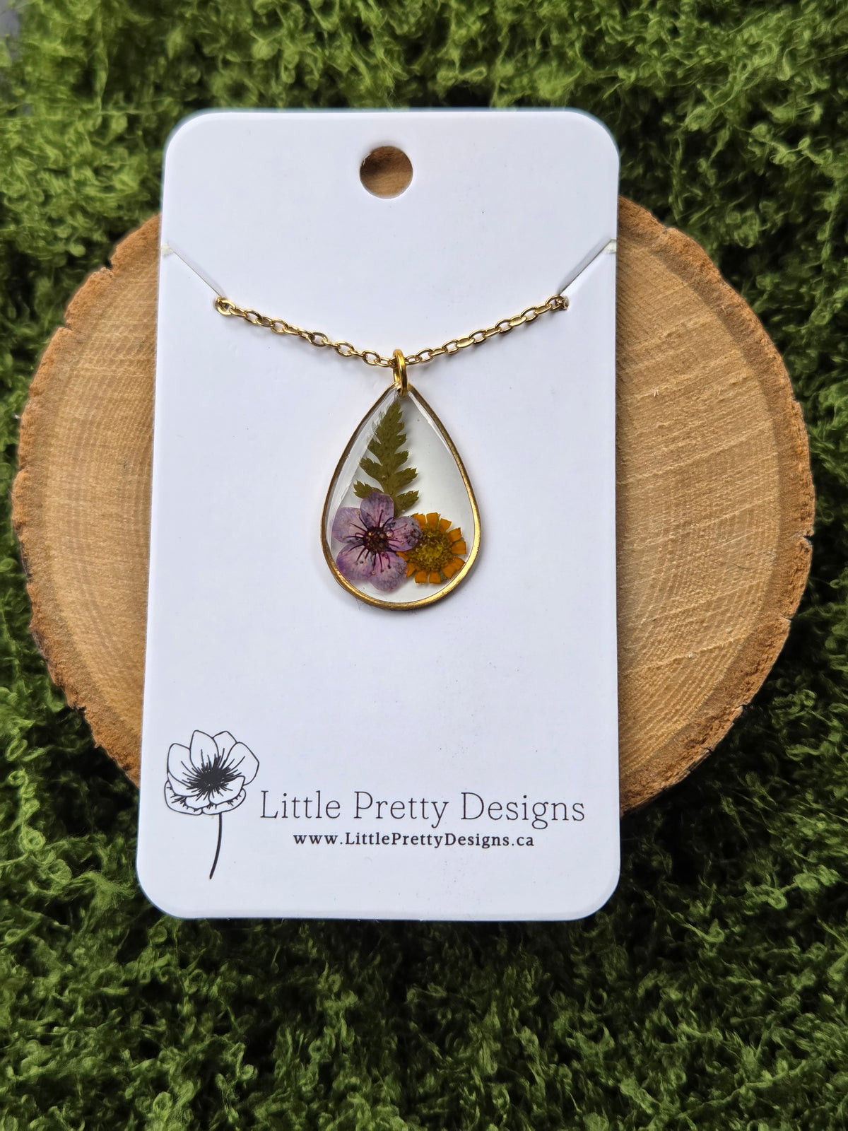 Pressed Flower Necklace