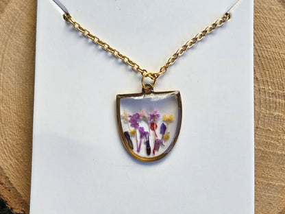 Pressed Flower Necklace
