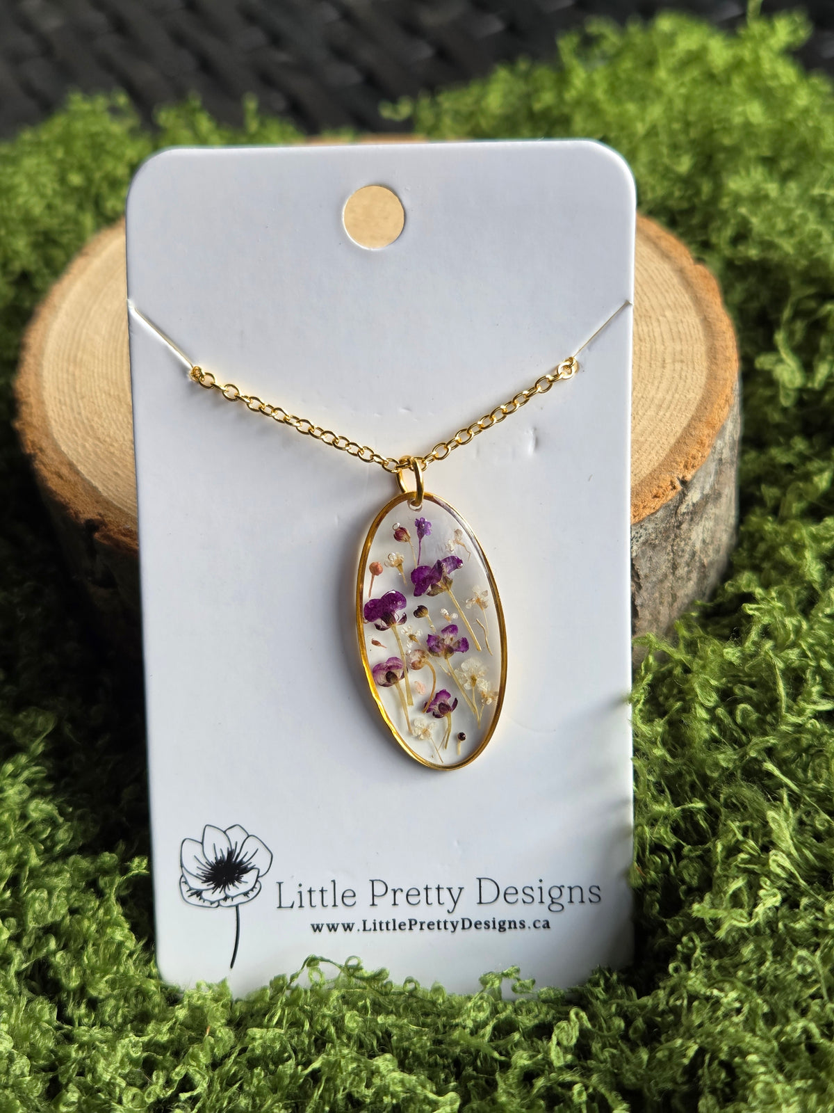 Pressed Flower Necklace