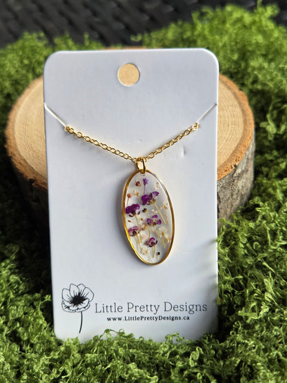 Pressed Flower Necklace