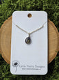 Tiny teardrop flower necklace