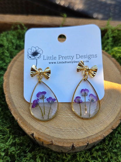 Dainty Floral Drop Earrings