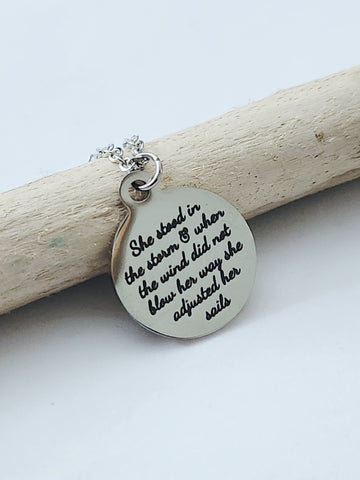 She Stood In The Storm -Charm Necklace