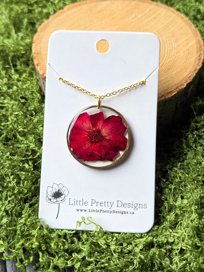 Pressed Flower Necklace