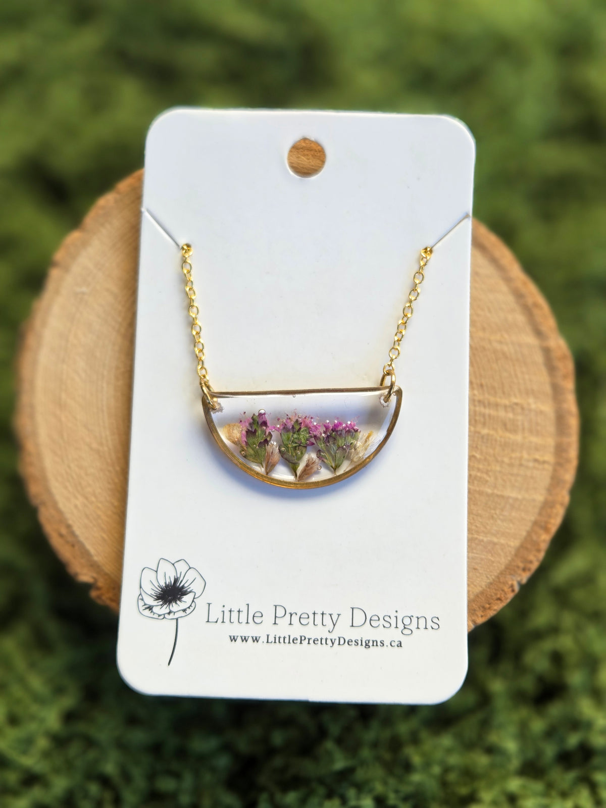 Pressed Flower Necklace