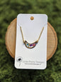 Pressed Floral Moon Necklace