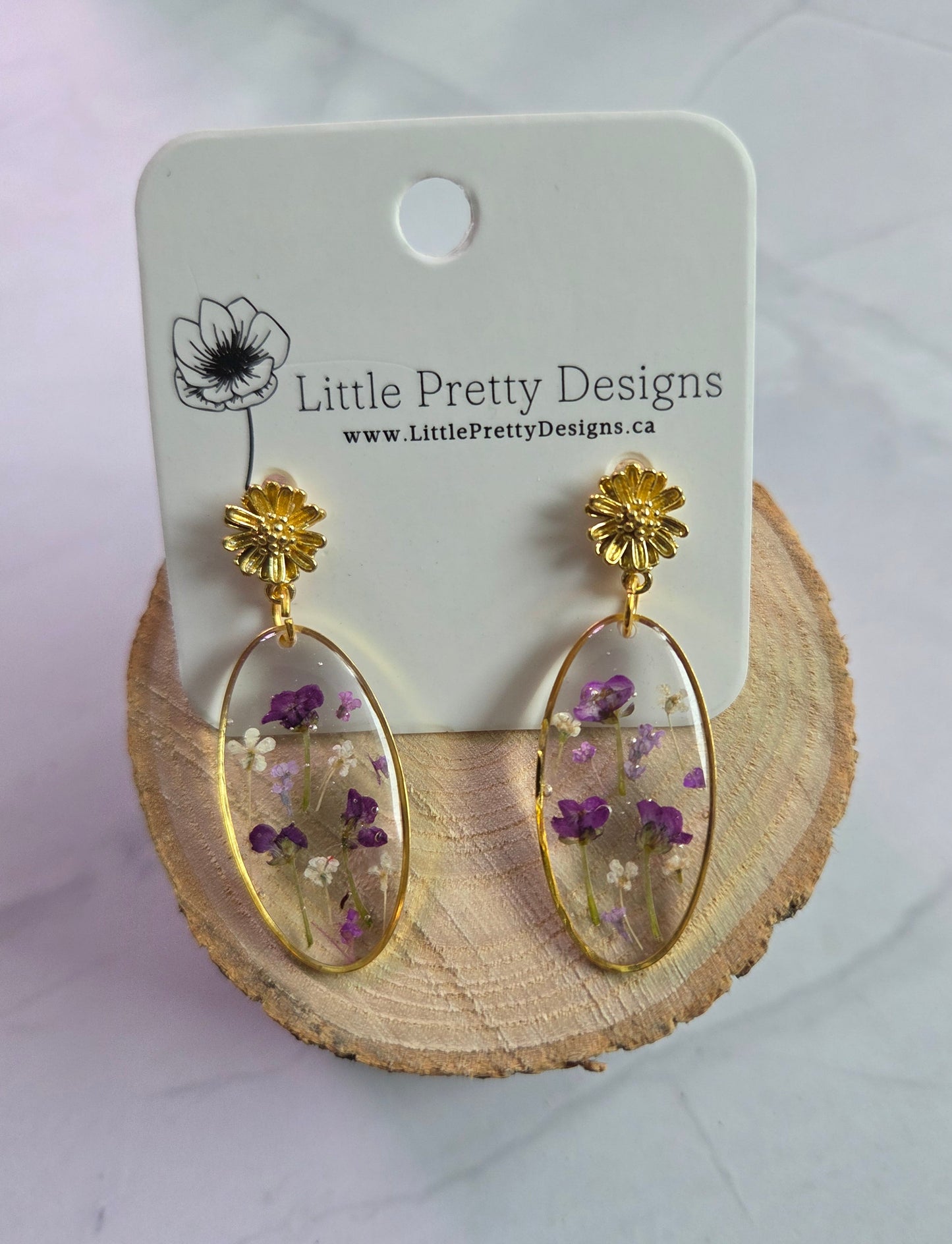 Pressed Flower Earrings