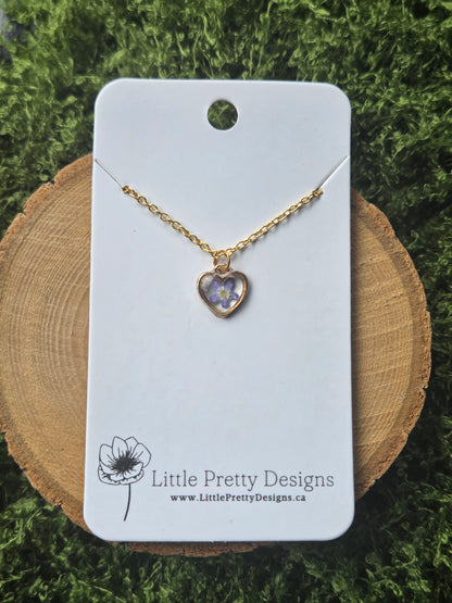 Heart flower Necklace