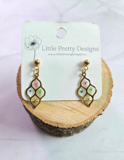 Pressed Flower Earrings