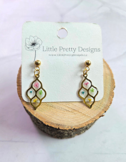 Pressed Flower Earrings