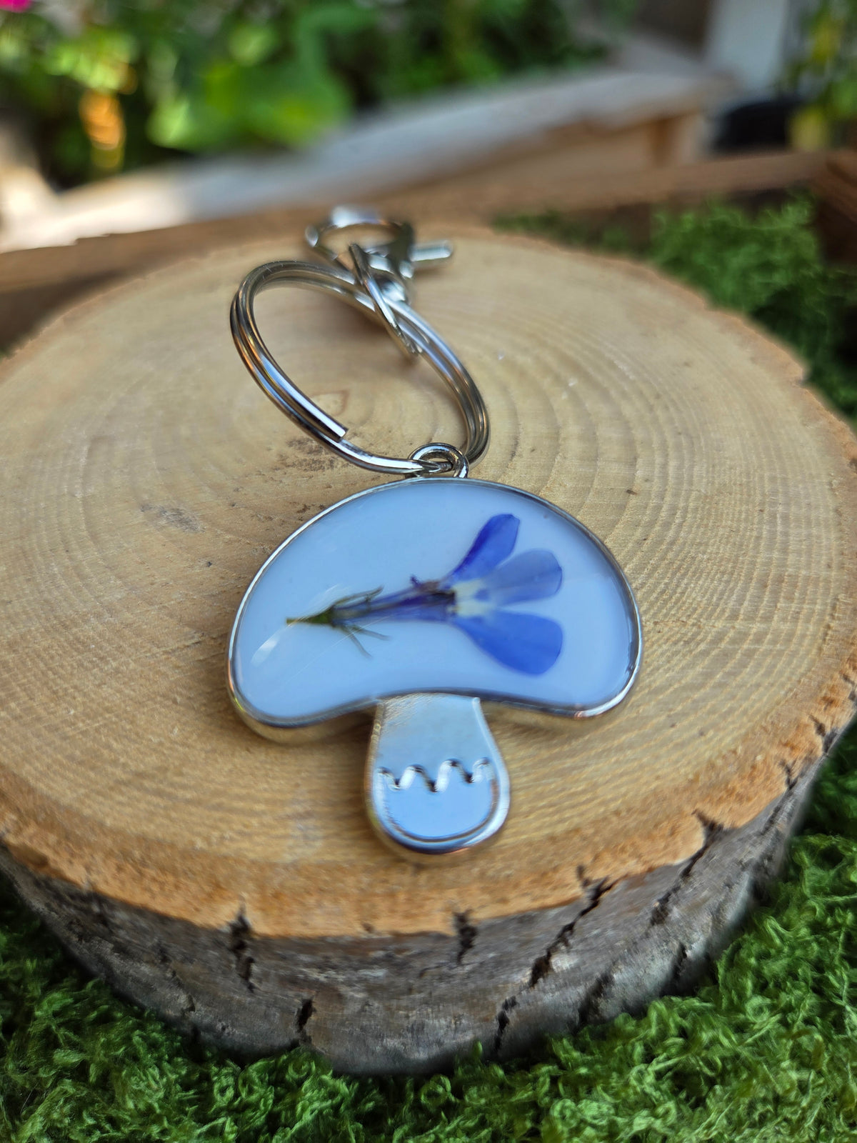 Lobelia Flower Keychain