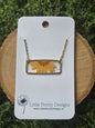 Rectangle Flower Necklace
