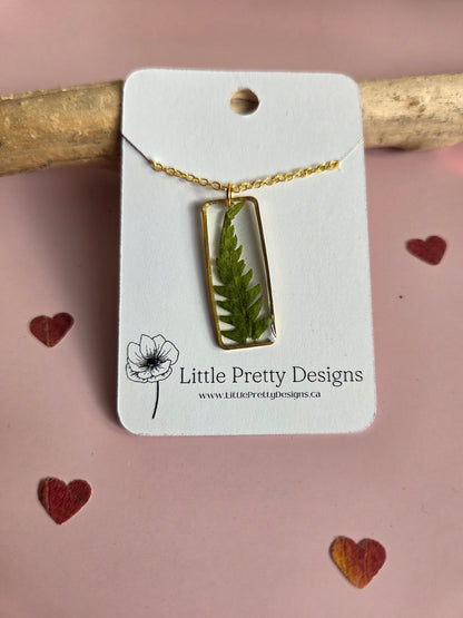 Pressed Flower Necklace
