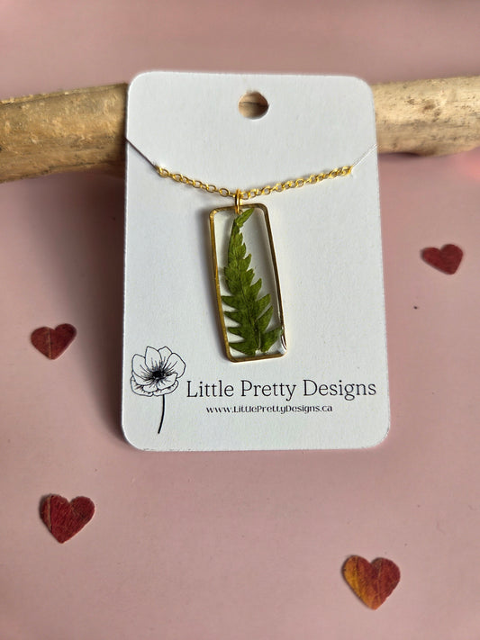 Pressed Flower Necklace