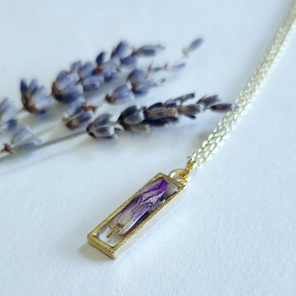 Dainty Floral Bar Necklace